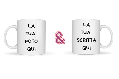 Tazza Personalizzata Foto & Scritta
