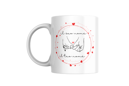 Tazza Mani Intrecciate Personalizzata