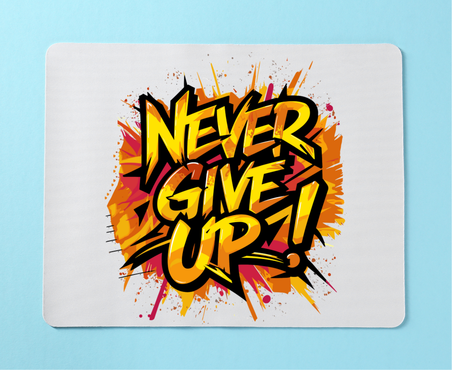 Tappetino Mouse Never Give Up