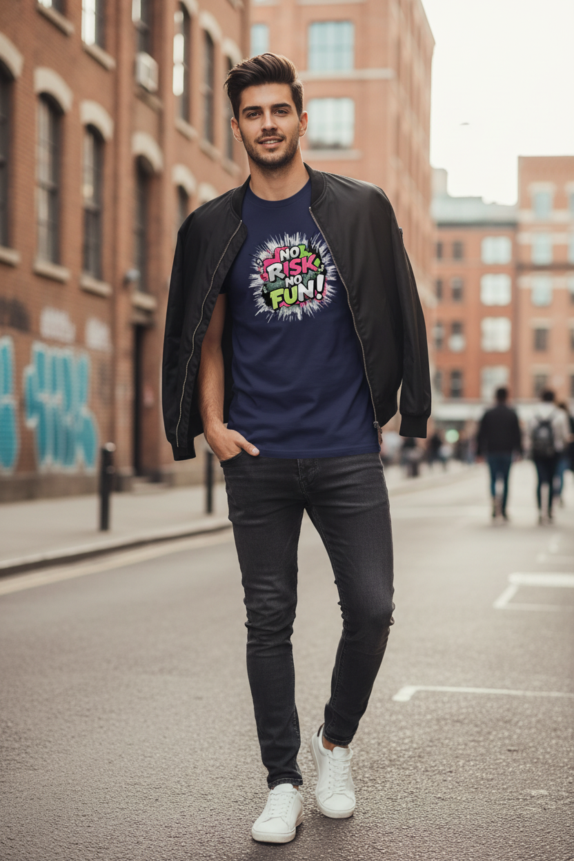 T-shirt No Risk - Navy
