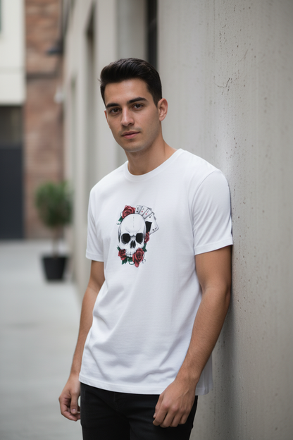 T-shirt Skull Roses – lifestyle bianca