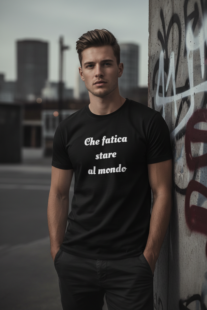 T-shirt urban street "Che fatica stare al mondo"