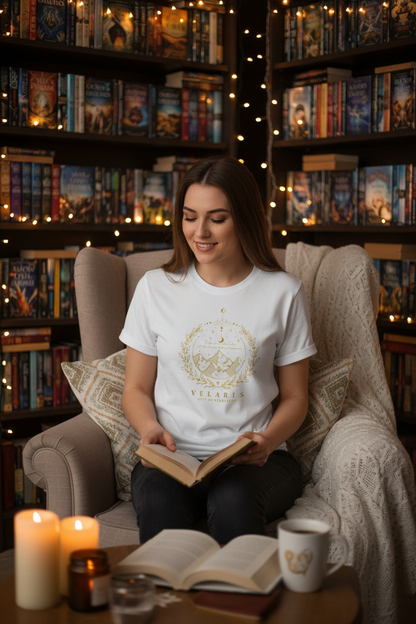 T-shirt Velaris ACOTAR – lifestyle bianca