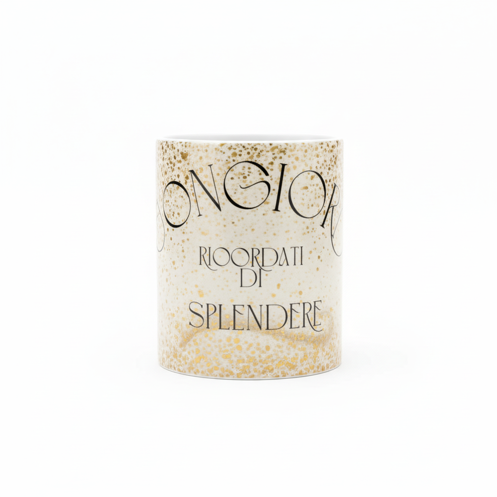 Tazza Splendente sfondo bianco
