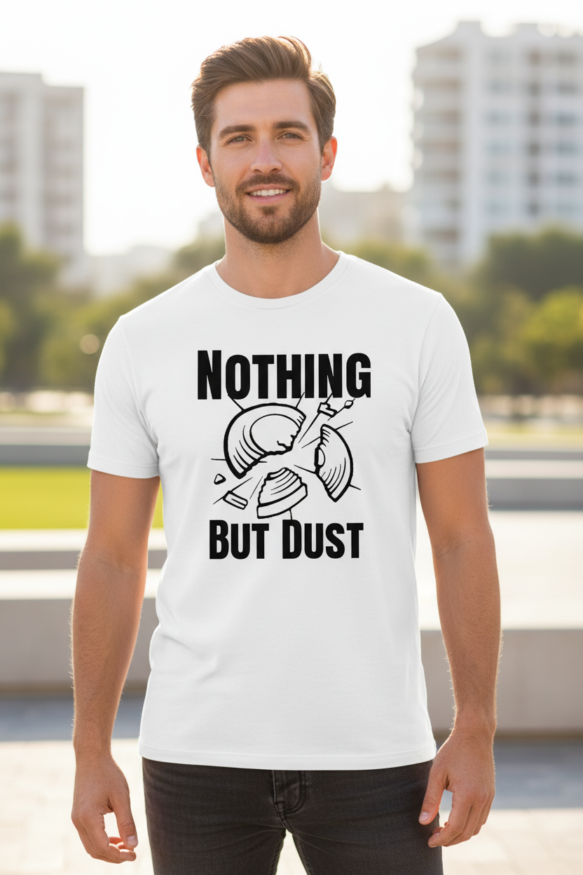 White t-shirt on model